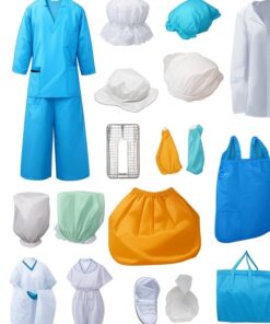 white disposable surgical gown