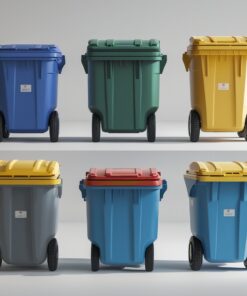 240 liter red wheelie bin