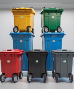 240 liter black wheelie bin