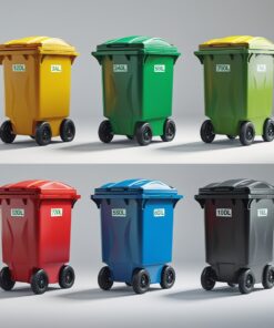 660 liter blue wheelie bin