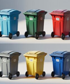 120 liter yellow wheelie bin