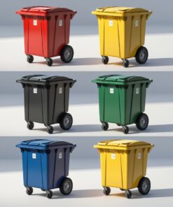 660 liter violet wheelie bin
