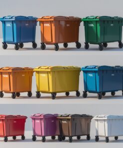 1000 liter grey wheelie bin