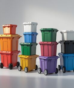 550 liter grey wheelie bin