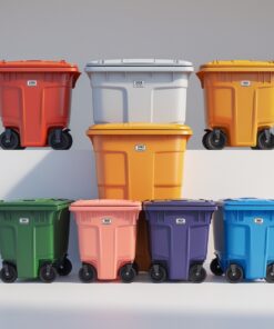 1100 liter black wheelie bin