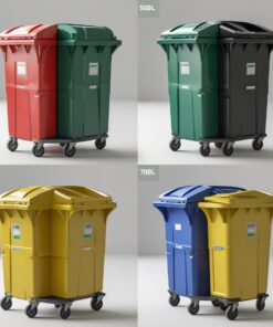 660 liter indigo wheelie bin