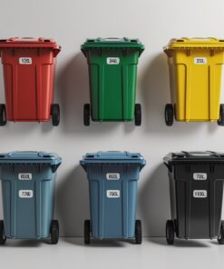 240 liter pink wheelie bin