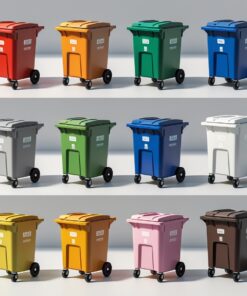 550 liter black wheelie bin