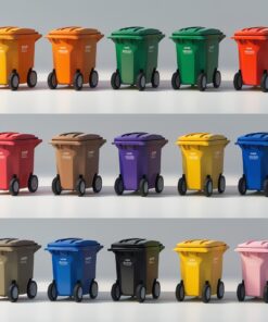 Black 240 liter wheelie bin