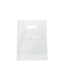 Frosted (Clear with white tint) Plastic Carrier Bags (300+40x240mm)(500 Units)