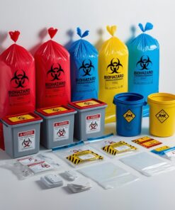 medical trash cans with lids