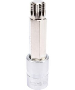Spline Bit Socket - Chrome Vanadium - 1/2" Connector - Long - M17 x 100mm - YT-04357