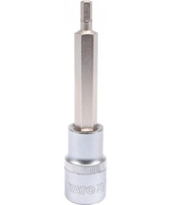 Hex Bit Socket - Chrome Vanadium - 1/2" Connector - Long - HEX 5 x 100mm - YT-04391