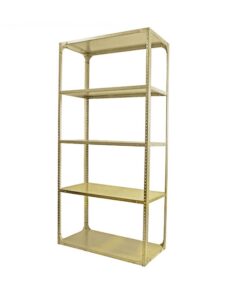 Bolted Shelving Steel Bay 5 Shelves - Uni-Angle - Five Shelf Kit - Painted - 243.8 x 91.4 x 91.4 cm