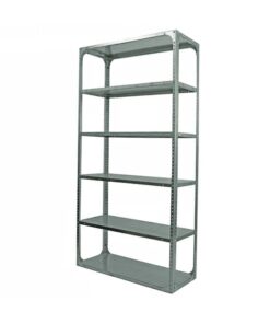 Bolted Shelving Steel Bay 6 Shelves - Uni-Angle - Six Shelf Kit - Galvanised - 182.9 x 91.4 x 76.2 cm