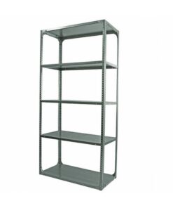 Bolted Shelving Steel Bay 5 Shelves - Uni-Angle - Five Shelf Kit - Galvanised - 182.9 x 91.4 x 38.1 cm