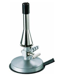 Usbeck Teclu Burner for Natural Gas with Air Regulation, Gas Tap, Low Flame Inside, DIN Version