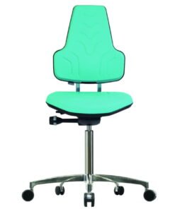 Werksitz Working Chair WS 8320 KL Werkstar – Turquoise, Height Adjustable (495–640 mm), Imitation Leather Seat and Backrest
