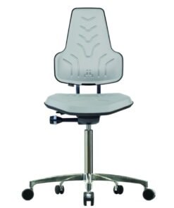 Werksitz Working Chair WS 8220 Werkstar – Light Grey, Height Adjustable (495–640 mm), PUR Integral Foam Seat and Backrest