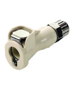 Colder 3/8" Hose Barb Valved Panel Mount Polypropylene Coupling Body