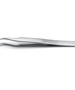 Ideal-tek High Precision Tweezers for Biology 120 mm Type 7.DX, Very Fine Tip, Curved, Stainless Steel, Anti-Magnetic
