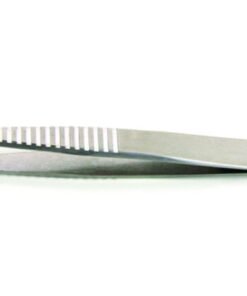 Ideal-tek High Precision Tweezers for Biology 120 mm Type 3SG.CX, Very Sharp Tip, Fine, Anti-Magnetic Superalloy, Serrated Handles