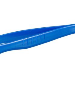 Bürkle Disposable Forceps 130 mm, PS Broad Tip, Blue, Sterile, Pack of 100