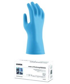 Uvex Protective Gloves U-Fit Strong N2000, 290mm, Size XL, Pack of 1 Box (50 Gloves)