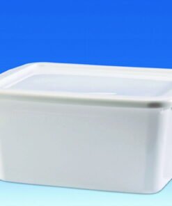 VITLAB Bowl PP White 17 Ltr with Lid, Square, 430x331x195 mm