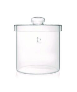 DWK Duran Cylinder 210 x 210 mm – Glass Cylinder with Knob Lid for Laboratory Use