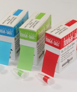 Heathrow Scientific Tough Tags 33 x 13 mm, Yellow, Polyester, Pack of 1000 pcs/Roll