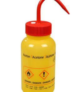 Bürkle LeakProof-Spritzflasche 500 ml LDPE, "Acetone" Print in German, English and French