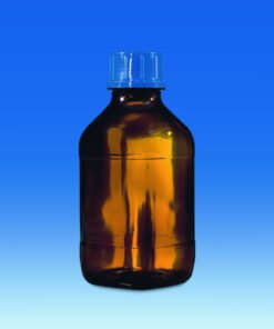 VITLAB Bottle 500 ml GL 32 Amber Glass with Plastic Coated Square