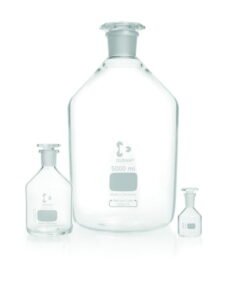 DWK Duran Narrow Neck Reagent Bottle, Clear Glass, with NS Glass Stopper, 10000ml