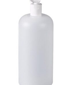 Bürkle Round Bottle 1000ml, HDPE w. Clap Closure