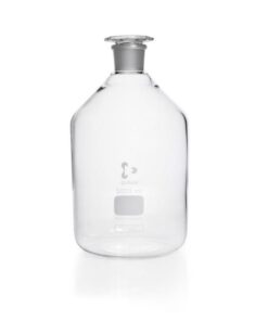 DWK Duran Narrow Neck Reagent Bottles, Clear Glass with NS Glass Stopper, Cap. 5000 ml