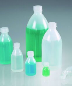 Bürkle Bio-Narrow Neck Bottles 1000 ml Green LDPE, m.V., LaboPlast, Pack of 5