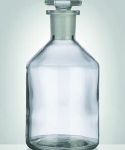 Bohemia Cristal Bottle with Sloping Shoulder, 1000 ml, Narrow Neck, Clear Glass with NS Glass Stopper
