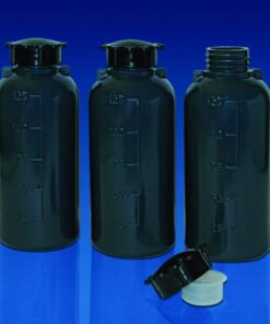 Kartell Narrow Neck Bottles 250 mL PE Grey with Closure Completely Opaque (Pack of 300)