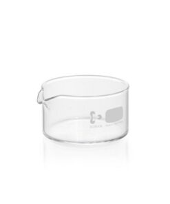 DWK Duran Crystallizing Dishes with Spout Cap, 150 mL, Diameter 80 mm, Height 45 mm