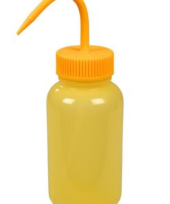 Bürkle Wash Bottle 500ml, LDPE, Wide-Neck, without Printing, Closure Yellow, LaboPlast