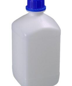 Bürkle Square/Chemical Bottle 2500 ml Narrow Neck, with Closure, Blue
