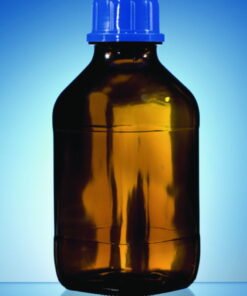 BRAND Threaded Bottle 1000mL, Amber Glass with Ethylene-Acrylate Coating, Thread GL-45 Screw Cap (PP), Temp -80°C