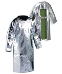 Heat protection frontal protection jacket size 52 up to 1000°C radiant heat, Preox aramid fabric, Back open, DIN EN ISO 11612, CE KAT III