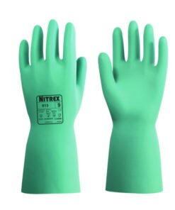 Chemical protective gloves Nitrex 613 XS (6) nitrile, green, inside flocked, pack of 10 pair