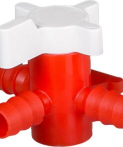 Bürkle 3-Way Stopcock, PE/PP, Bore 8 mm for Tubing Bore 11-13 mm