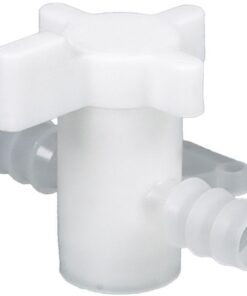Bürkle 2-Way Stopcock, PVDF, Bore 8 mm for Tubing Bore 11-13 mm