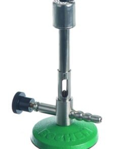 BOCHEM Bunsen Burner for Natural Gas with Needle Valve DIN 30665, Air Regulation, Pilot Flame, Max. 1300°C, 1.53 KW