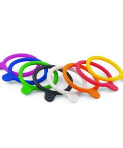 DWK Duran GL 45 Silicone Bottle Tags, Multipack (2 Each: Blue, Purple, Green, Red, Orange, Yellow, Black, White)