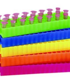 Heathrow Scientific Red 80-Well Polypropylene Test Tube Rack – For 1.5–2.0 mL Tubes